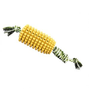 Juguete con cuerda para morder para perros en forma de elote (mazorca)