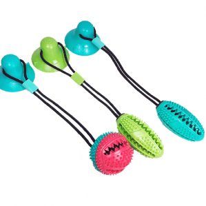 jugeutes para perros, articulo para mascota juguete con ventosa para perros en 3 colores difernetesy con cuerda para entrenamiento IQ