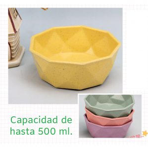 Tazón para gato y perro biodegradable hecho con fibra d ebambú con una capcidad de hasta 500 mililitros